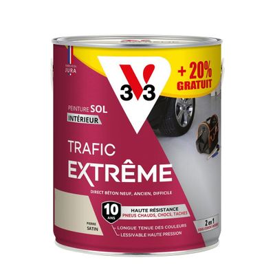 Peinture pour sol trafic extrême pierre 2,5 l + 20% gratuit - V33