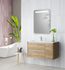 Caisson de salle de bains Thana 2 tiroirs 1 porte L100 x H55 x P45 cm panneau de particules chêne naturel