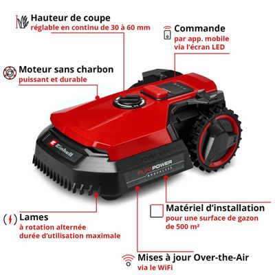 Robot tondeuse à batterie 18 V Freelexo 500 EINHELL