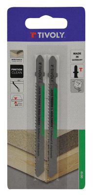 Lames de scie sauteuse pour bois tendre et aggloméré hauteur de coupe de 30 mm par 2 TIVOLY