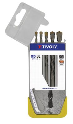 Forets béton diamètre 4 à 10 mm par 5 TIVOLY