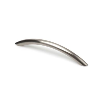 Poignée de meuble courbe nickel velours entraxe 128 mm REI