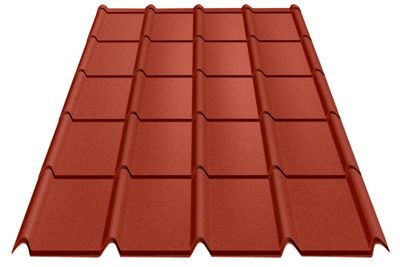 Tuile acier R Area®  870x1150-Rouge 8012 - BACACIER