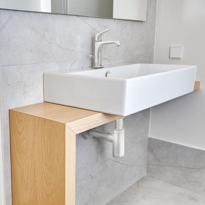 Siphon réglable pour lavabo blanc mat - EDOUARD ROUSSEAU
