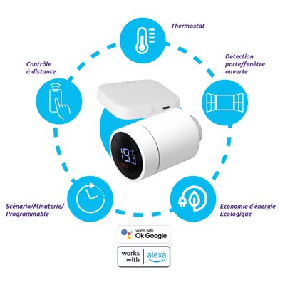 Tête thermostatique connectée + relai WiFi - SEDEA