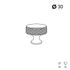 Bouton de meuble rond aluminium gris titane diamètre 30 mm REI
