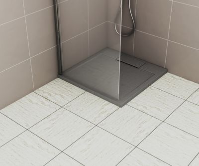 Receveur de douche 80x80 cm résine gris mat Island - OCEA