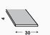 Profilé plat acier laminé 30 x 4 mm 1 m CQFD