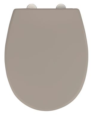 Abattant WC déclipsable Vorno gris en duroplastique avec freins de chute  WENKO, 1346599, Salle de bains et WC
