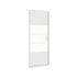 Porte de douche pivotante 80x185 cm profilé blanc verre sérigraphié 4 mm Primera - OCEA