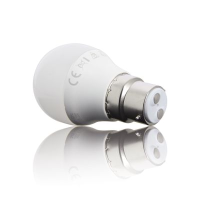Ampoule LED sphérique B22 opaque 5W = 470 lumens  blanc chaud - XANLITE