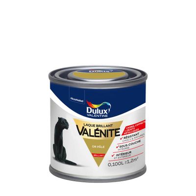 Peinture laque or pâle VALENITE finition brillante 100 mL - DULUX VALENTINE