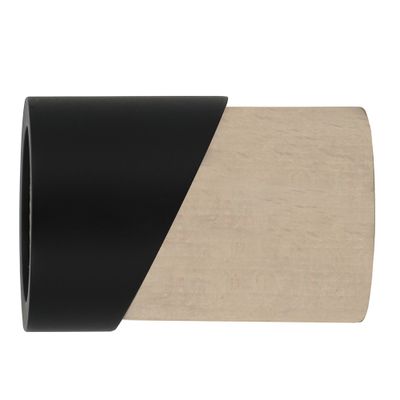 Embout déco cylindre à visser en bois et métal diam 28 mm Finition Chêne clair - MOBOIS