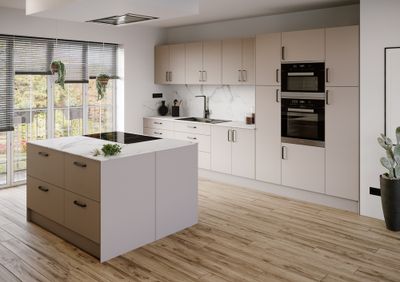 Façades tiroir pour meuble de cuisine Lotus cachemire mat 70 x 80 cm par 2 OFITRES