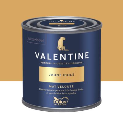 Peinture Valentine Mat Velouté Jaune Idole 125 mL - DULUX VALENTINE
