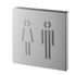 Plaque signalétique Wc homme femme120 x 120 mm inox brossé THIRARD