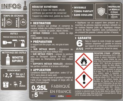 Vernis métaux Climats extrêmes® incolore satin 250 mL - V33