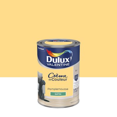 Peinture crème de couleur Pamplemousse Satin 1,25 L - DULUX VALENTINE