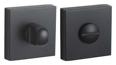 Rosaces de porte carrées à condamnation noir mat 50 x 50 mm FROSIO