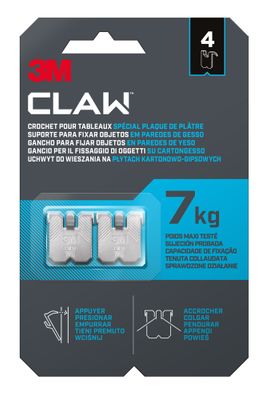Crochets claw pour plaques de plâtre 7 kg par 4 3M