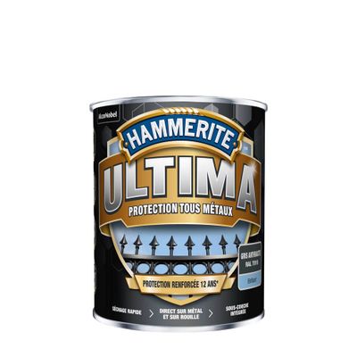 Peinture fer extérieur ultima gris anthracite RAL 7016 brillant 2,5 L - HAMMERITE