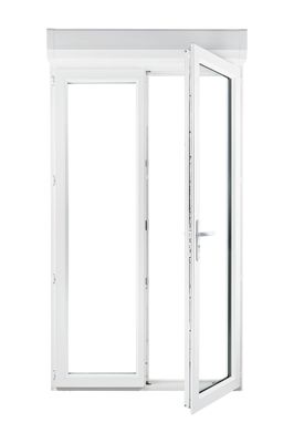 Porte-fenêtre PVC blanc 2 vantaux volet roulant intégré H.215 x l.120 cm CLOSY