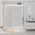 Paroi de douche à l'italienne 140x200 cm profilé bois verre transparent 6 mm Wood Edge - AURLANE