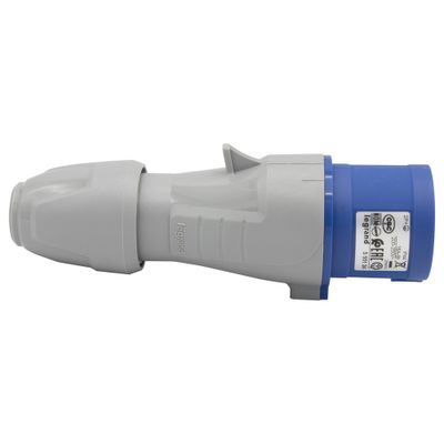 Prise électrique mobile industrielle mâle étanche IP44 2 pôles + terre 16A 200/250V - P17 LEGRAND