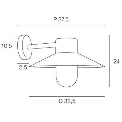 Applique extérieur E27 River vert sauge IP44 25W - COREP