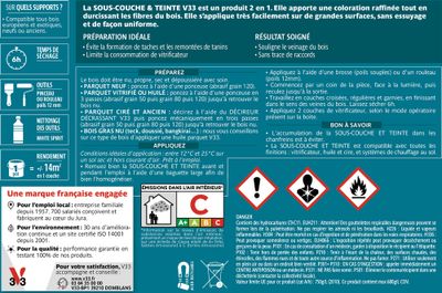 Sous- V33couche et teinte teck 0,75 L - V33