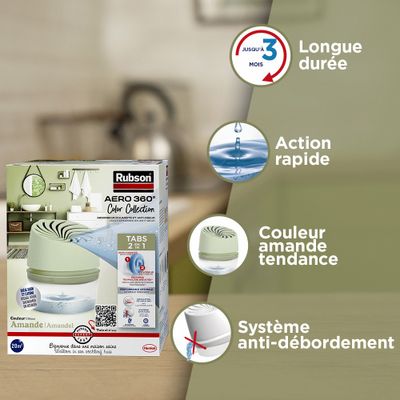 Absorbeur d'humidité Aéro 360° 20 m² Amande RUBSON