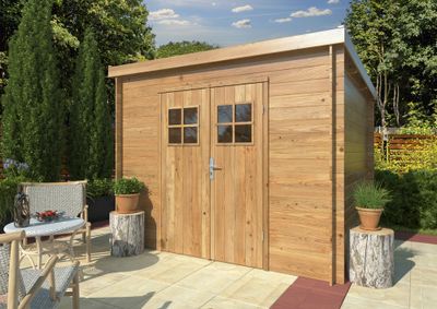 Abri de jardin en bois traité autoclave marron Zoé 3 - 7 m² hors-tout - Livraison à domicile incluse - WHITE WOOD