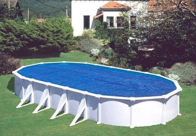 Bâche à bulles piscine acier ovale Ø 5,50 m GRE