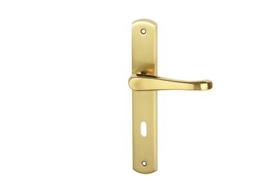 Poignées de porte Lucinda poli satiné à clé ALPERTEC