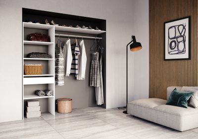 Kit de dressing EMA PLUS blanc 180 x 180 x 40 cm + 1 tiroir OFITRES