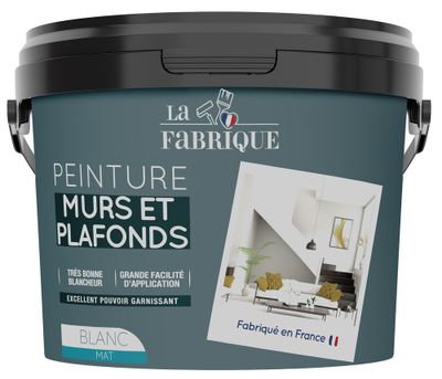 Peinture murs et plafonds blanc mat 10 L - LA FABRIQUE