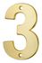 Chiffre 3 à visser hauteur 51 mm laiton THIRARD