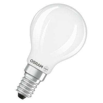 Ampoule LED Sphérique E14 Dépolie variable 5,5W=806 lumens Blanc chaud OSRAM