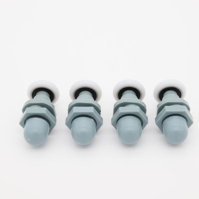 Roulettes grises à corps long pour portes de douche diamètre 20mm - AURLANE