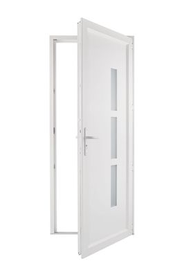 Porte d'entrée Manhattan poussant gauche +insert inox 215 x 90 cm CLOSY