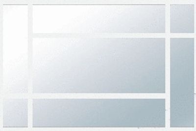Verrière Orsay Profil Blanc Vitrage Verre Clair L. 1500 mm x H. 1125mm YKARIO