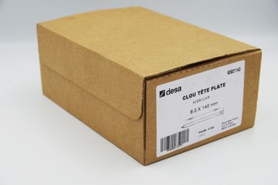 Pointes tête plate 6.5 x 140 mm par 5 kg DESA
