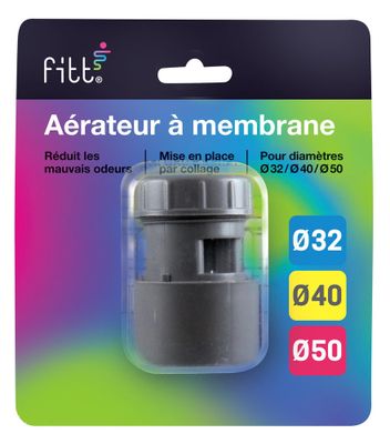 Aérateur à membrane PVC évacuation Ø32/40/50 en blister - FITT