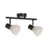 Réglette 2 spots E14 2x7W Noir et verre dépoli - Gino COREP