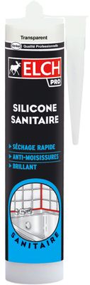 Mastic Silicone Sanitaire Translucide 300 ml ELCH PRO