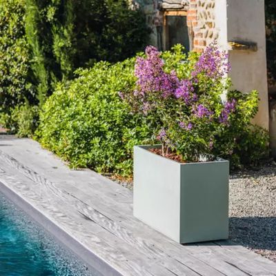 JARDINIERE DECOR BETON VERT