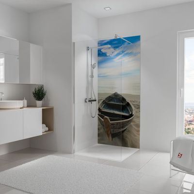 Panneau mural de douche 90x210 cm bateau DécoDesign Photo - SCHULTE