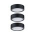 Spots LED encastrables ou saillie sous-meubles par 3 Noir - Pukk PAULMANN