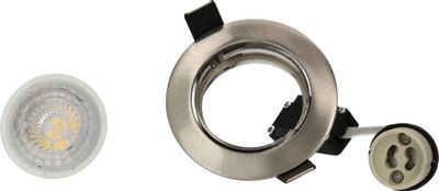 Spots LED encastrables GU10 orientables lumière blanc neutre Acier par 3 - Saphyr ARLUX