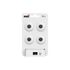 Bouton de meuble rond blanc porcelaine vieux laiton diamètre 31 mm par 4 REI